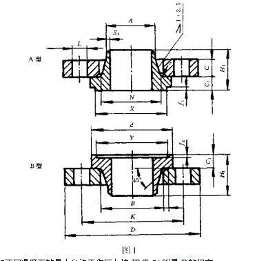  4法蘭的技術(shù)要求按JB/T 74的規(guī)定。